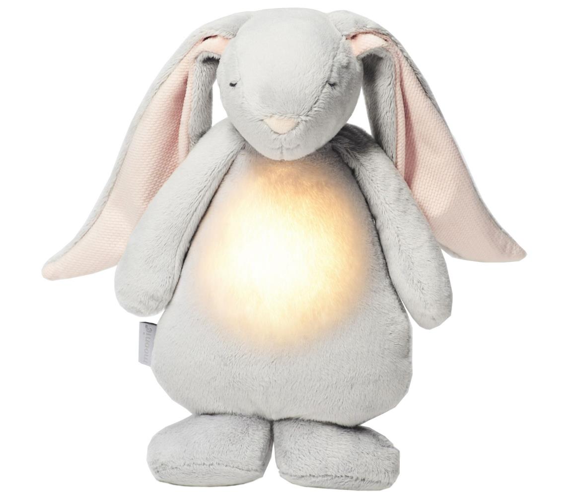 Moonie 4551MOO - Dziecięca mała lampka nocna króliczek jasnoszara