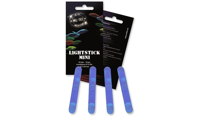 Mil-Tec - Lightstick światła chemiczne Mini - 4,5 x 40 mm - 10 szt. - Niebieski - 14931503
