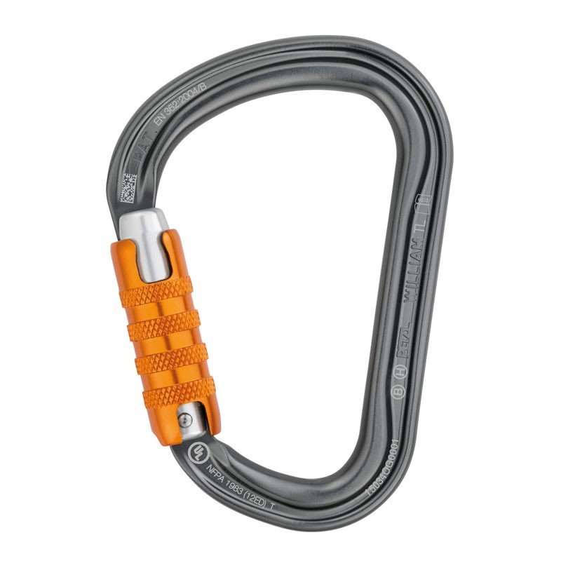 Petzl M36 A, TL William asymetryczna duża pojemność aluminium karabińczyk, rozmiar: triact Lock, szary M36A TL