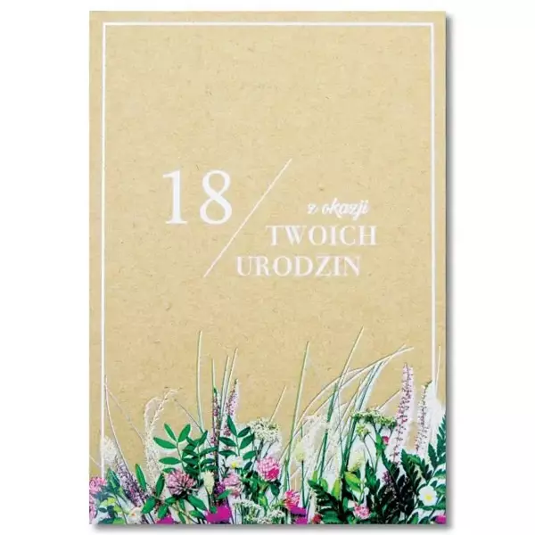 Kartka okolicznościowa Urodziny 18 - Trend