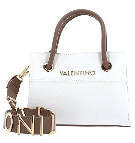Valentino Alexia, Tote dla kobiet, Bianco/Cuoio, S, Bianco/Cuoio