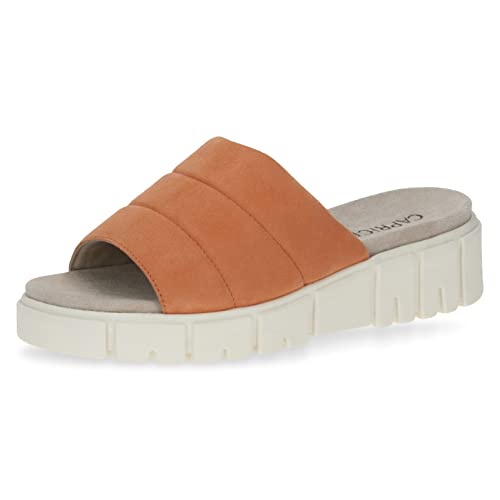 CAPRICE Klapki damskie 9-9-27254-20 płaskie, pomarańczowe zamsz, 41 EU, Orange Suede, 41 EU