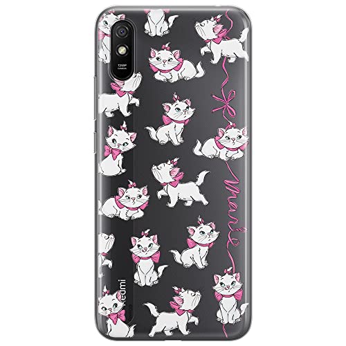 ERT GROUP etui na telefon Xiaomi REDMI 9A, case oryginalny i oficjalnie licencjonowany przez Disney, wzór Marie 008, optymalnie dopasowane, plecki z TPU częściowo przeźroczyste
