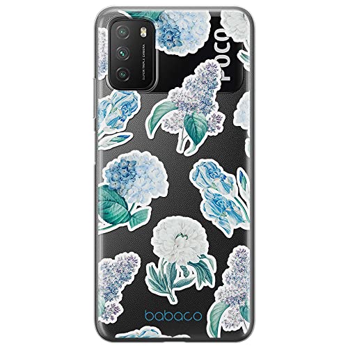 ERT GROUP etui na telefon Xiaomi REDMI 9T/ POCO M3, case oryginalny i oficjalnie licencjonowany przez Babaco, wzór Flowers 029, optymalnie dopasowane, plecki z TPU częściowo przeźroczyste