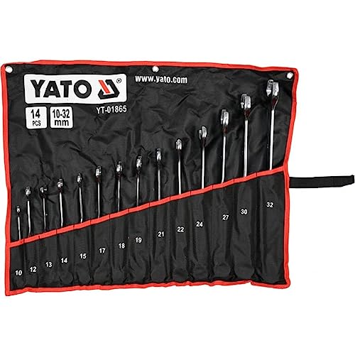Yato Klucze Płasko-Oczkowe Skręcone 10-32Mm 14Szt.