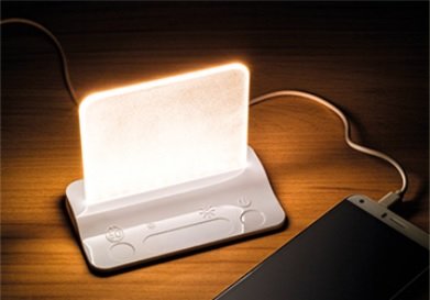 Lampka nocna INTEGRAL, USB, 2 W, barwa ciepła biała