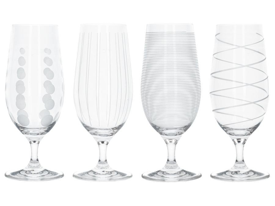 MIKASA Mikasa Cheers kieliszki do martini, 290 ml, 4 sztuki, szkło kryształowe, srebrne, 460 ml, zestaw 4 sztuk