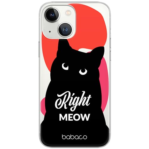 ERT GROUP etui na telefon Apple Iphone 13, case oryginalny i oficjalnie licencjonowany przez Babaco, wzór Cats 004, optymalnie dopasowane, plecki z TPU częściowo przeźroczyste