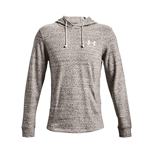 Under Armour Mens Fleece Tops Men's Ua Rival Terry Hoodie, onyks biały, 1370401-112, XS