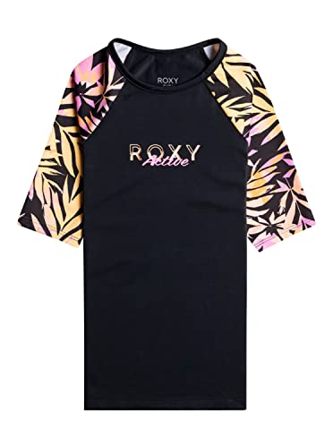 Roxy koszulka z krótkim rękawem UPF 50 Rash Vest Girl Black 14/XL