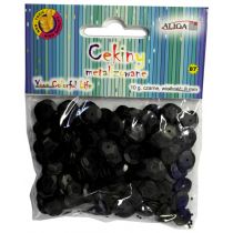 Cekiny metaliczne w opakowaniu MT-0211 8 mm, 10g czarne