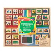 Melissa & Doug MELISSA Zestaw pieczątki drewniane Pojazdy 41901