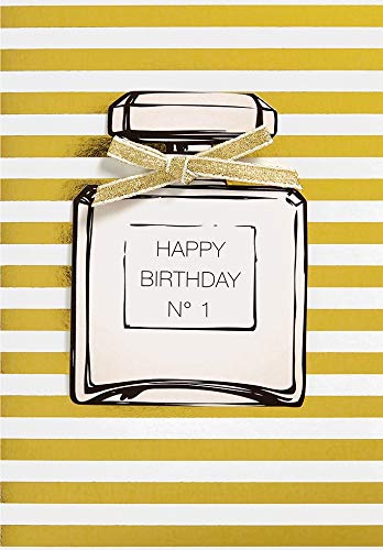 Kartka urodzinowa Lifestyle - perfumy, kokardka - 11,6 x 16,6 cm