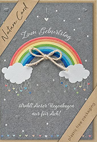 Kartka urodzinowa Nature Card Handmade - Rainbow 11,6 x 16,6 cm