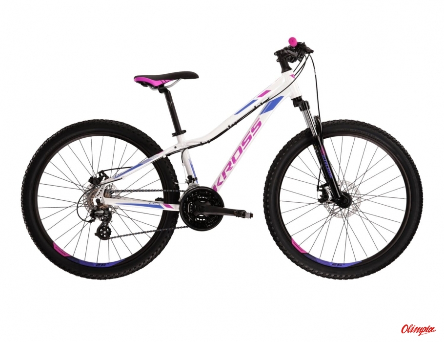 Rower Kross Lea 3.0 27,5 biały/fioletowy połysk 2024