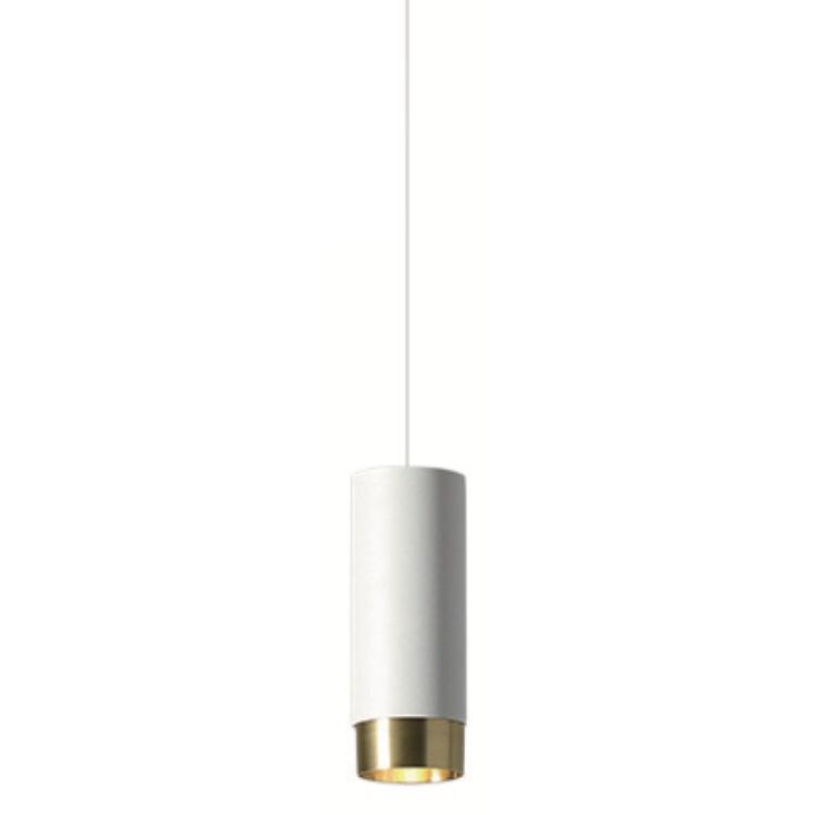 Punktowa lampa wisząca CGLOOKPWHITE Copel do salonu biała mosiądz