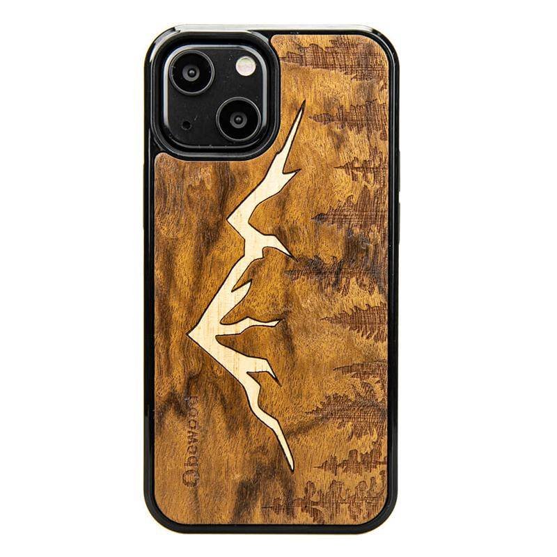 Bewood Drewniane Etui do iPhone 13 Mini (Góry Imbuia) BWD08769