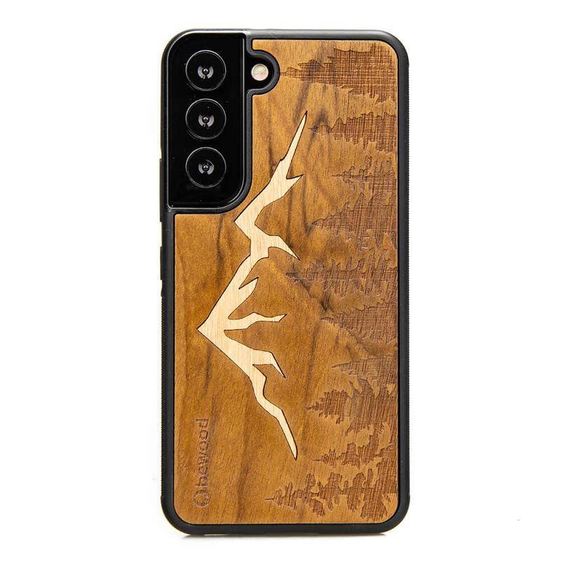 Bewood Drewniane Etui do Samsung Galaxy S22 (Góry Imbuia) BWD09267