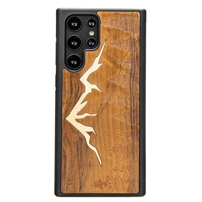Bewood Drewniane Etui do Samsung Galaxy S22 Ultra (Góry Imbuia) BWD09343