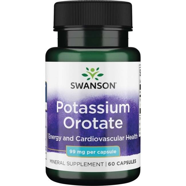 Swanson, Potassium Orotate, 99 Mg, 60 Kapsułek