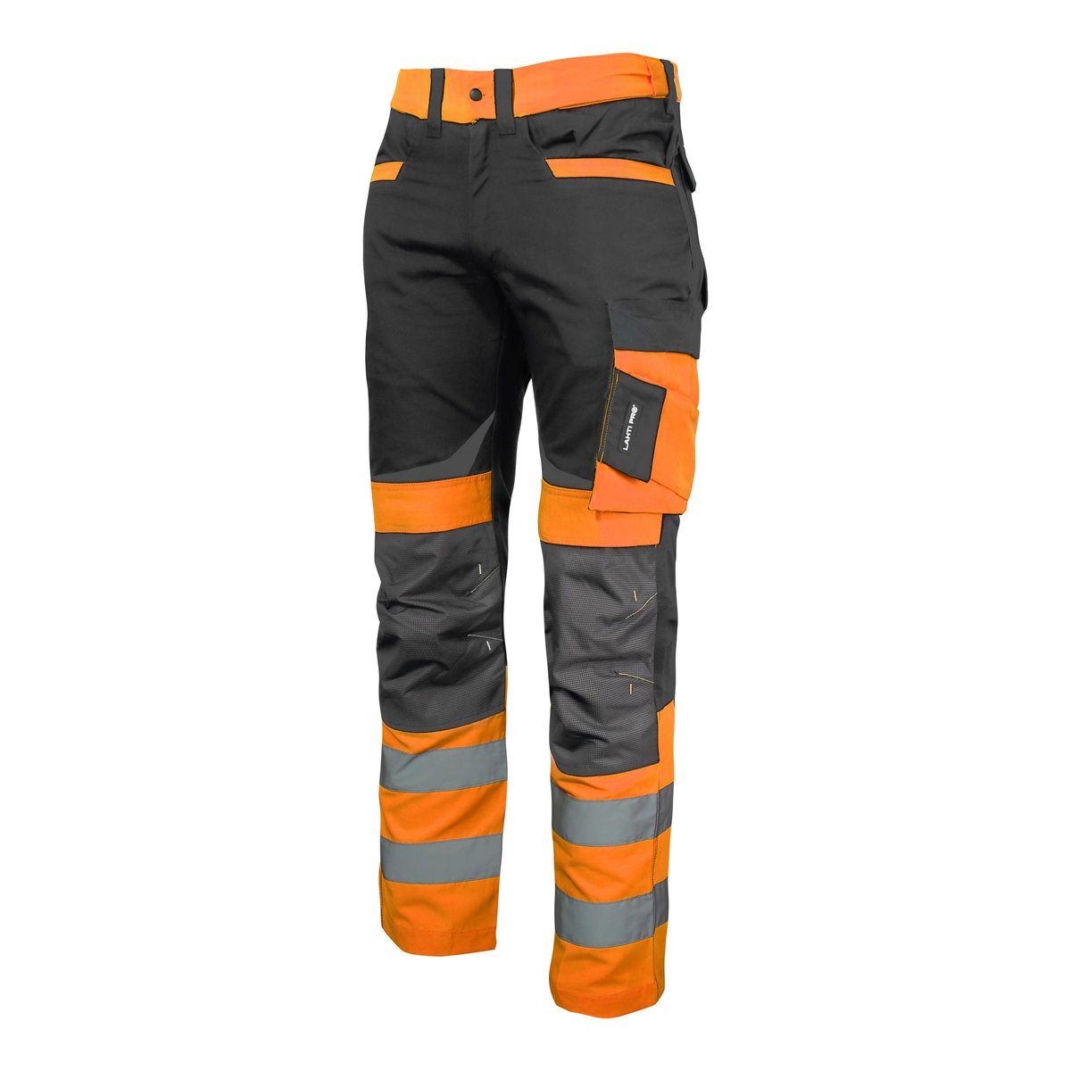 LAHTI PRO Spodnie ostrzegawcze robocze Slim Fit roz S L4051201 LPL4051201