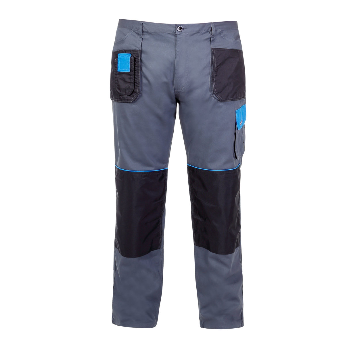 LAHTI PRO SPODNIE OCHRONNE SZARO-NIEBIESKIE 100% BAWEŁNA XL