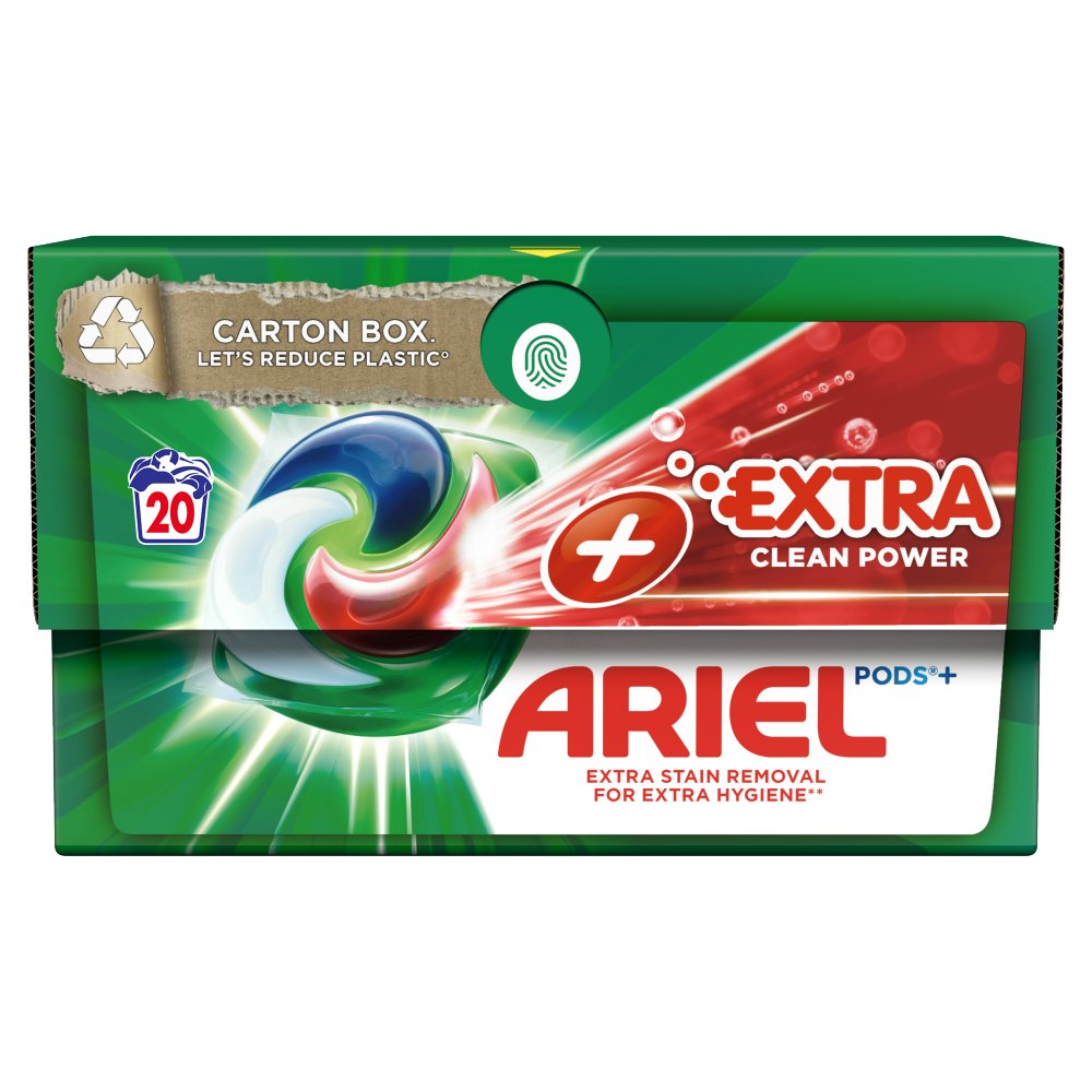 Ariel +Extra Cleaning Power All-in-1 PODS Kapsułki z płynem do prania, 20prań