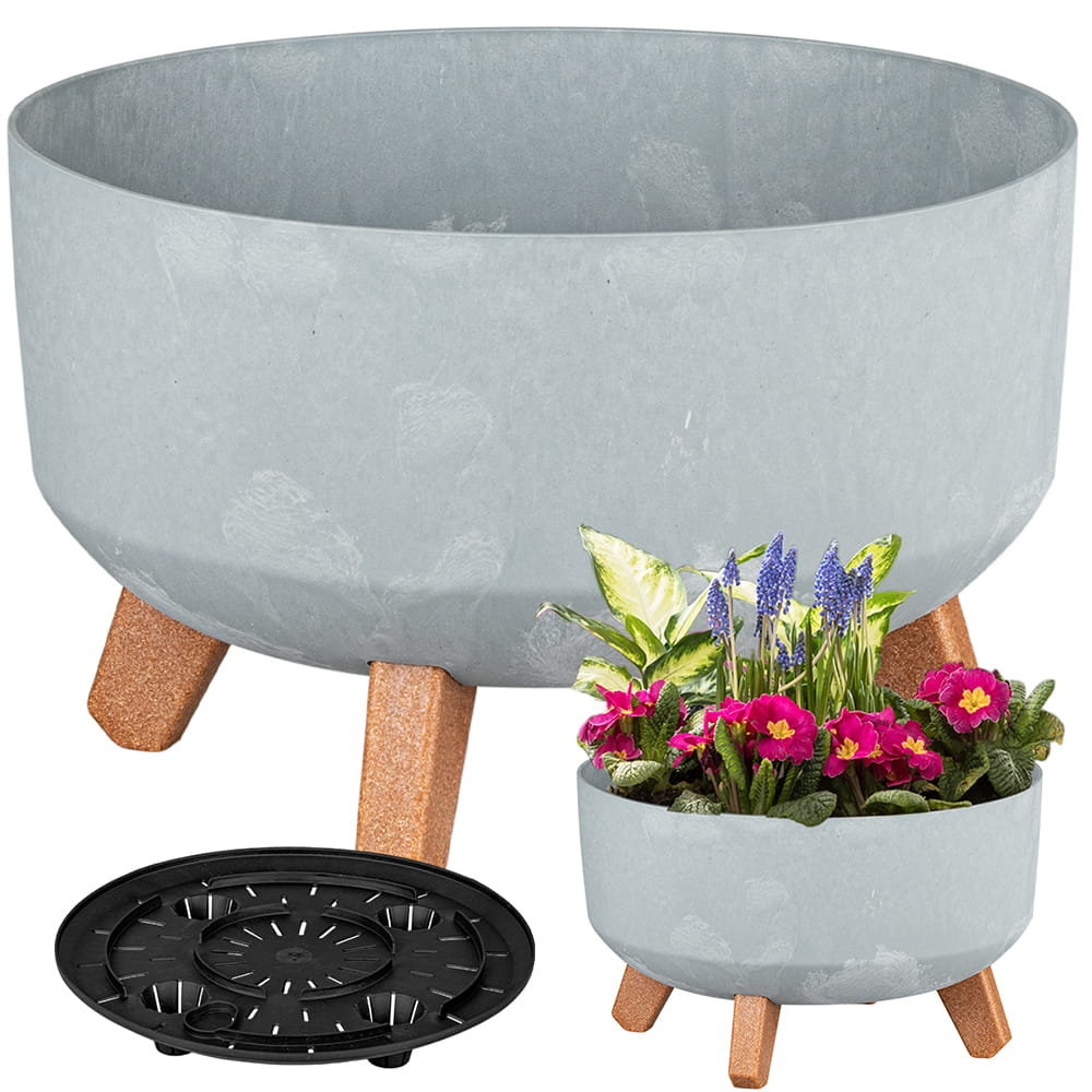 Doniczka GRACIA LOW BETON EFFECT - beton DGRL400LE-422U Prosperplast