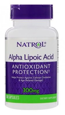 Natrol, ALA - Kwas Alfa Liponowy 300 mg, 50 kaps.