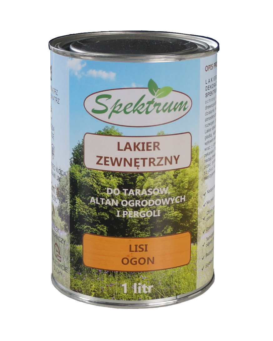 Lakier zewnętrzny do tarasów, płotów, pergoli SPEKTRUM 