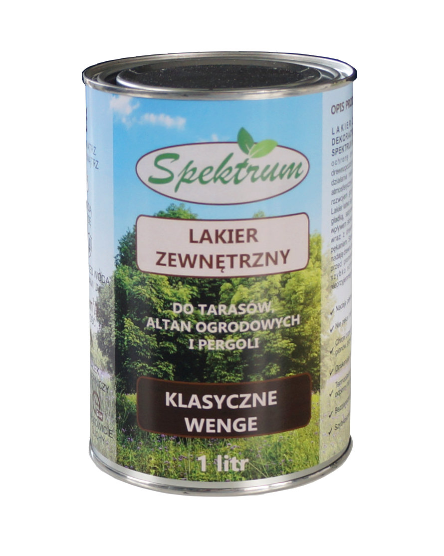 Lakier zewnętrzny do tarasów, płotów, pergoli SPEKTRUM 