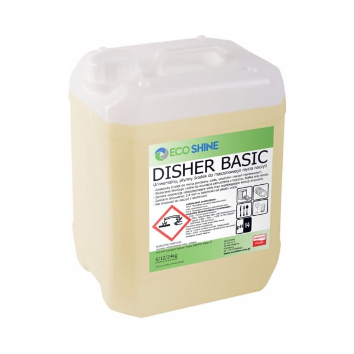DISHER BASIC Podstawowy preparat do maszynowego mycia naczyń w zmywarkach gastronomicznych 6KG
