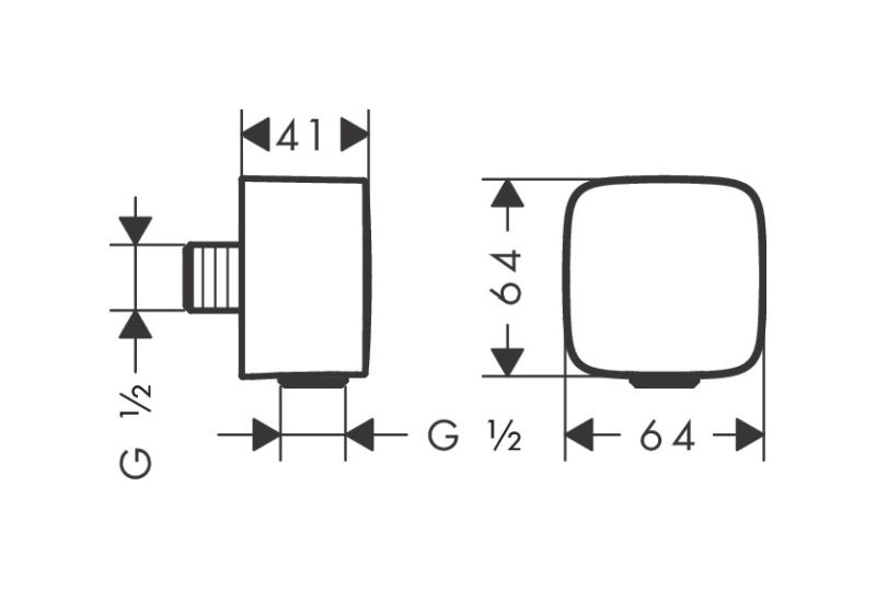 Axor ShowerSolutions Przyłącze węża złoty optyczny polerowany 36731990 - odbiór osobisty: Kraków, Warszawa
