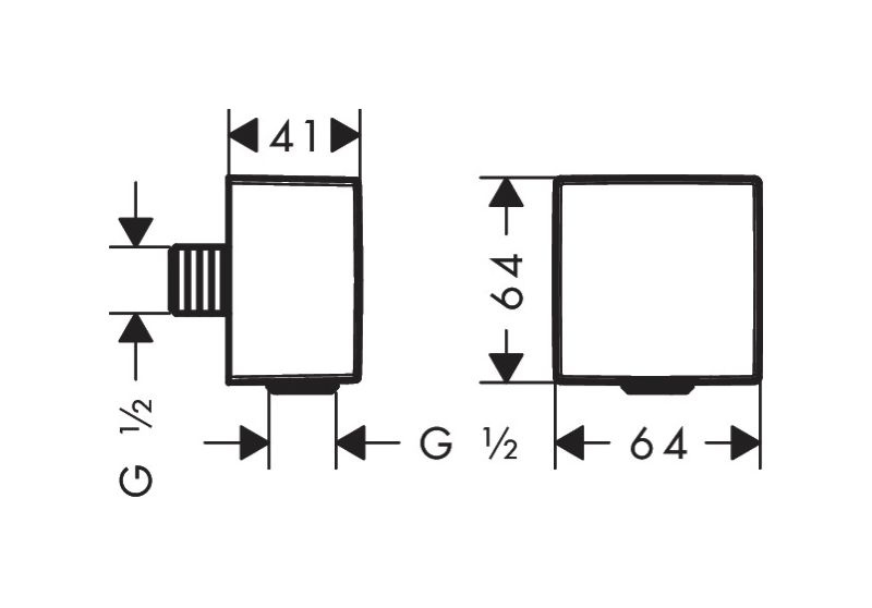 Axor ShowerSolutions Przyłącze węża złoty optyczny polerowany 36732990 - odbiór osobisty: Kraków, Warszawa