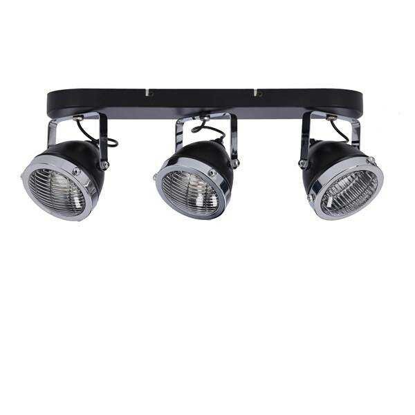 Regulowane reflektory na GU10, czarna listwa 93-13316 z serii CRAZY
