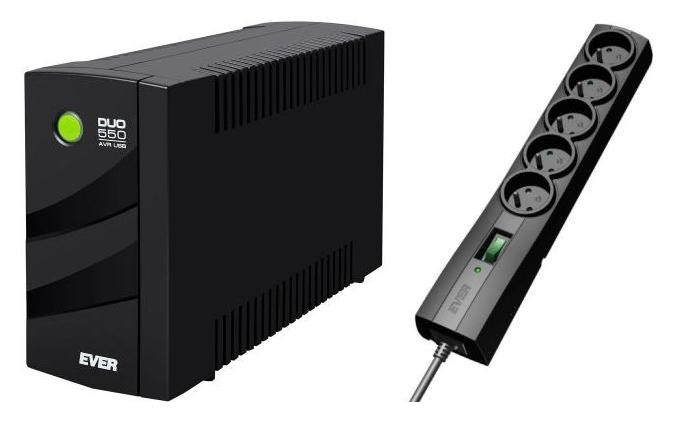 Ever Duo 550 AVR USB + LISTWA ANTYPRZEPIĘCIOWA EVER CLASSIC 1,5m