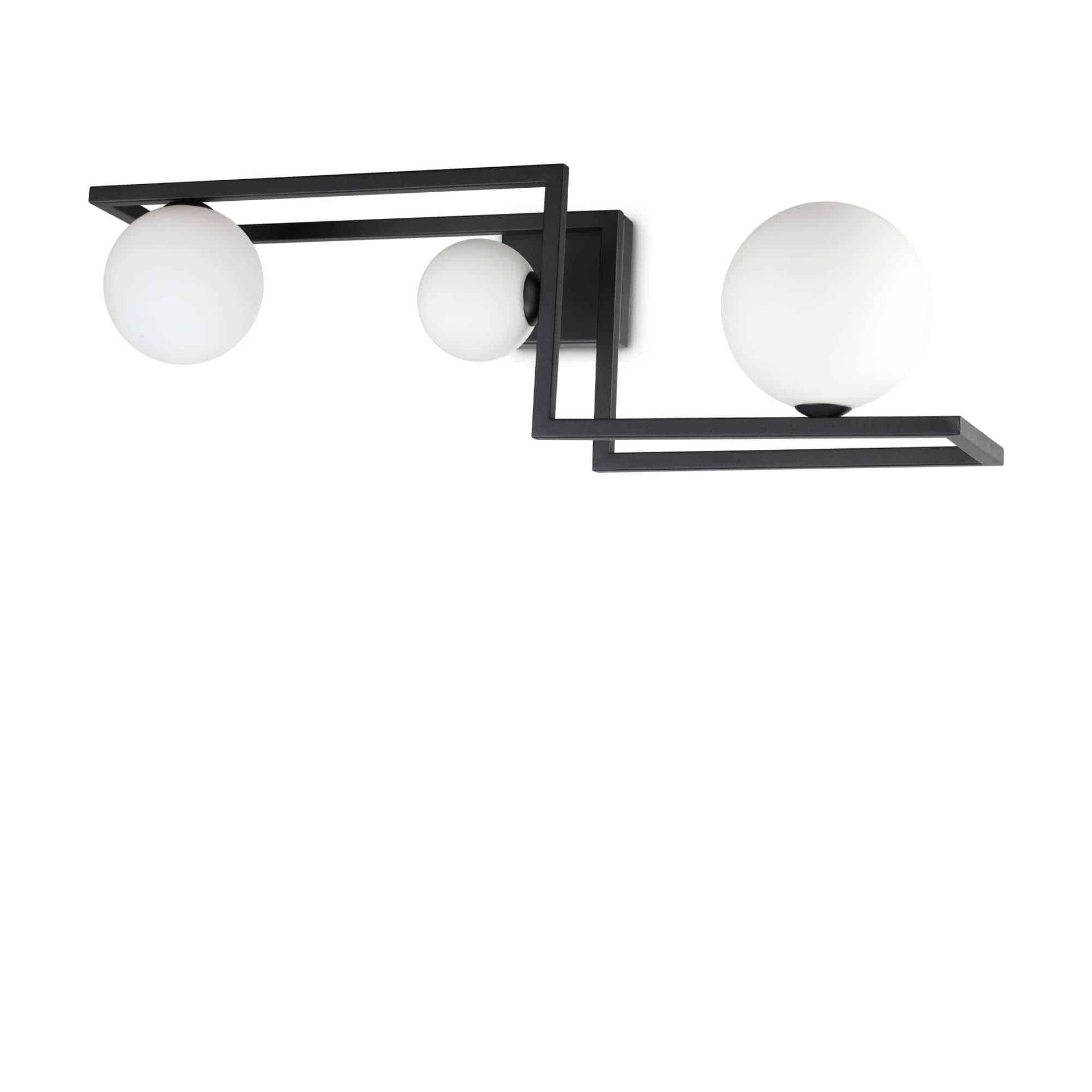Plafon ANGOLO PL3 NERO 284286 - Ideal Lux