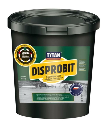 Tytan DISPROBIT dyspersyjna masa asfaltowo-kauczukowa do konserwacji Professional 10kg. BIT-DS----#10
