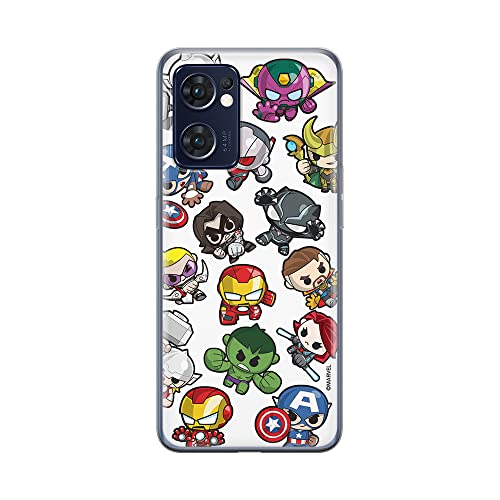 ERT GROUP etui na telefon Oppo RENO 7 5G, case oryginalny i oficjalnie licencjonowany przez Marvel, wzór Avengers 024, optymalnie dopasowane, plecki z TPU, Biały