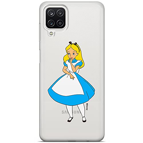 ERT GROUP etui na telefon Samsung A12 / M12 / F12, case oryginalny i oficjalnie licencjonowany przez Disney, wzór Alice 010, optymalnie dopasowane, plecki z TPU częściowo przeźroczyste