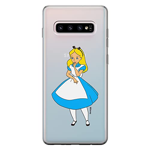 ERT GROUP etui na telefon Samsung S10 PLUS, case oryginalny i oficjalnie licencjonowany przez Disney, wzór Alice 010, optymalnie dopasowane, plecki z TPU częściowo przeźroczyste