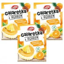 Celiko Galaretka z agarem ananasowo-pomarańczowa Zestaw 3 x 45 g