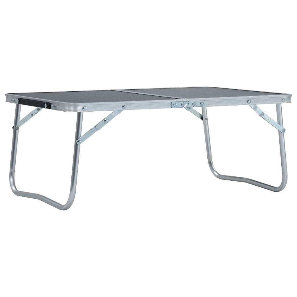 VidaXL Lumarko Składany stolik turystyczny, szary, aluminiowy, 60 x 40 cm 48187 VidaXL