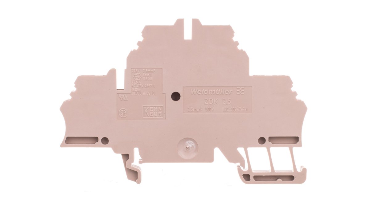 Weidmuller Złączka szynowa 2-piętrowa 4-przewodowa sprężynowa 2,5mm2 beżowa Ex ZDK 2.5 1674300000 1674300000