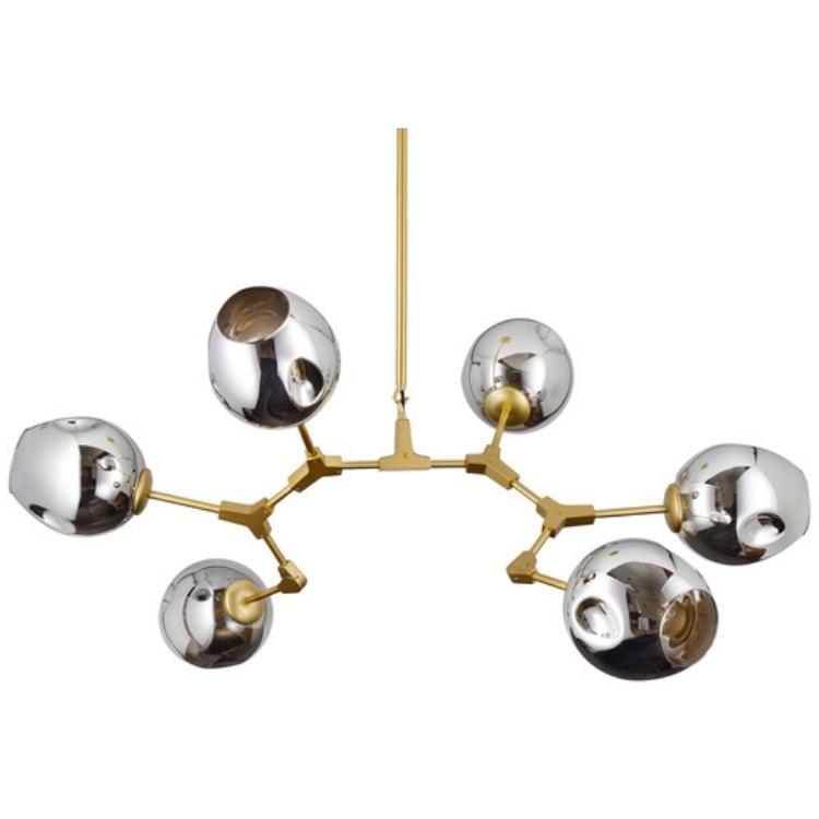 Lampa wisząca Modern Orchid ST-1232-9 gold smoky Step złota szara
