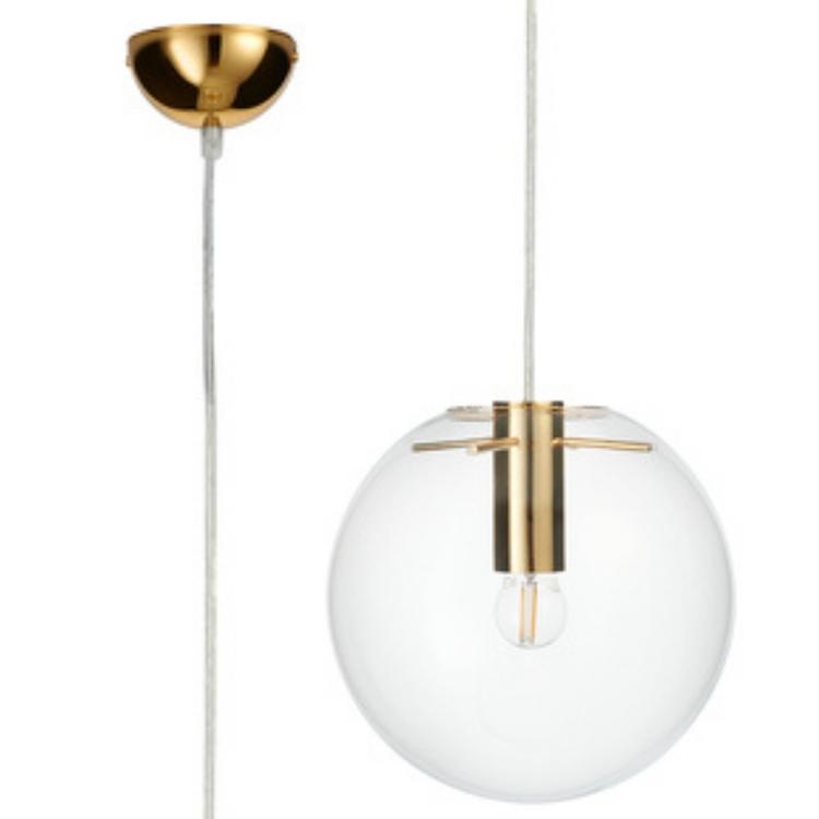 Lampa wisząca Tonda ST-8722P-S gold Step ball kula przezroczysta