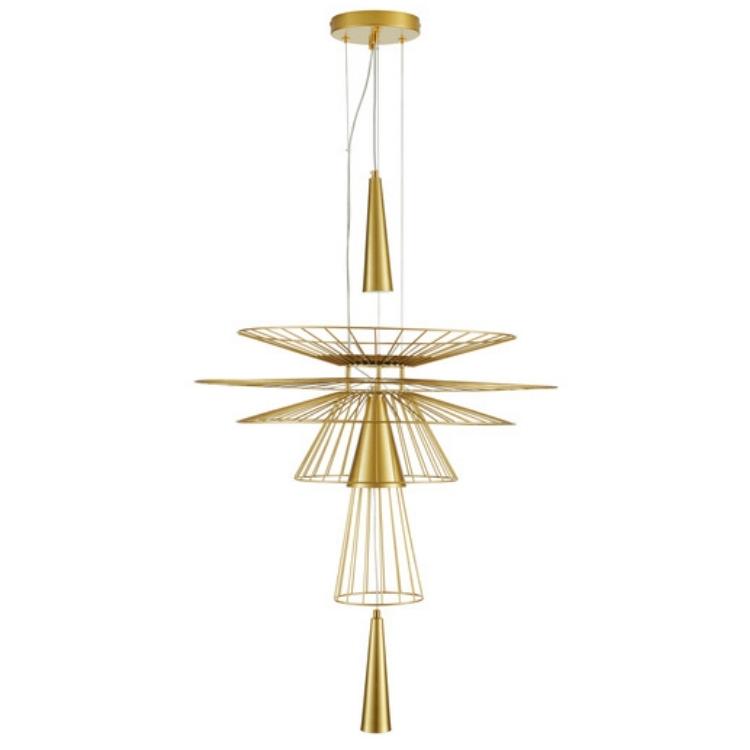 Dekoracyjna lampa wisząca Susso ST-8713P-L Step druciana złota