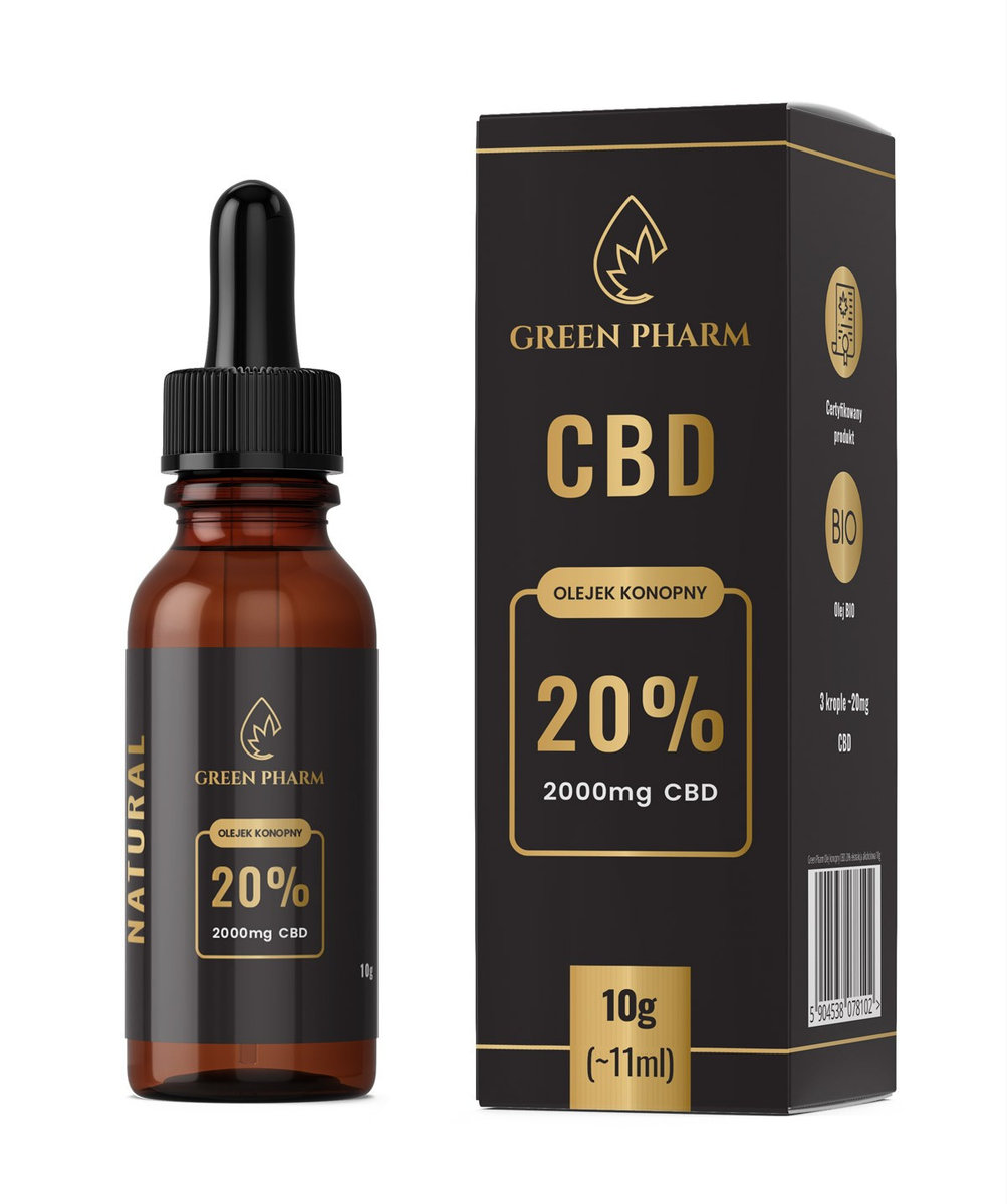 Olejek konopny CBD 20% Premium 10ml (ekstrakcja alkoholowa)