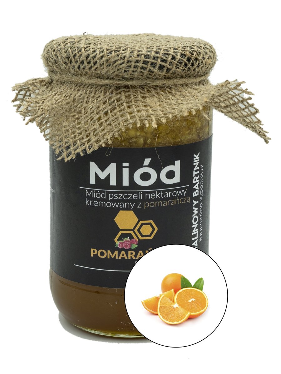 Miód z Pomarańczą 870 g Malinowy Bartnik