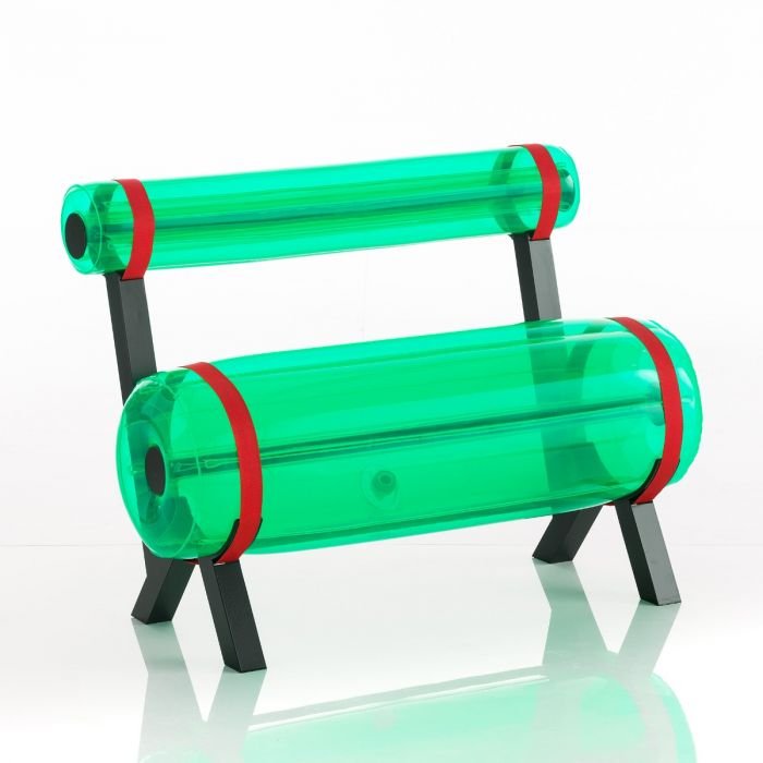 ZIBA BENCH 1 M ALUMINIUM FRAME GREEN